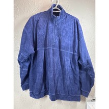  Knightsbridge Blue Velour Mens Shirt Polo Disco Retro Vintage 70 80 USA... - $557.80 MXN