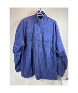  Knightsbridge Blue Velour Mens Shirt Polo Disco Retro Vintage 70 80 USA... - $557.80 MXN