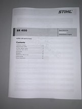 BR 400 BR400 Backpack Back Pack Blower Illustrated Parts List Manual - £10.75 GBP