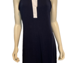 Karen Kane Navy and White Sleeveless Collared Knit A Line Dress Size L - $43.69