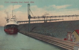 ZAYIX Postcard Great Lakes Ship 7721 Unloading Coal Duluth Minn Divided ... - £15.69 GBP