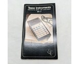 Texas Instruments SR-11 Manual Only  - $14.85