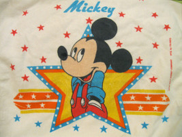 SUPERSTAR MICKEY MOUSE Bath Towel Vintage 80s COOL OVERALLS FRANCO Retro... - $15.99