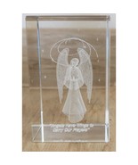 3 1/4&quot; Etched 3D Laser Paperweight Angels Have Wings To Carry Our Prayers - $12.26 CAD