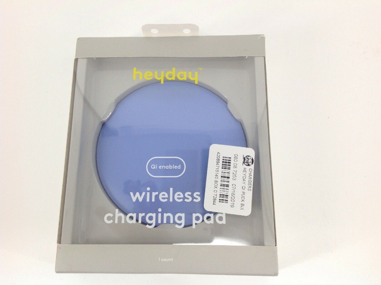 Heyday Qi Enabled Wireless Charging Pad New in Pack Blue - $7.43