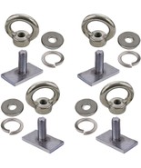 4 Heavy Duty Eye Bolt Tie Down Rings, M8 Eye Nuts, Stainless Steel, Trac... - $49.36 CAD