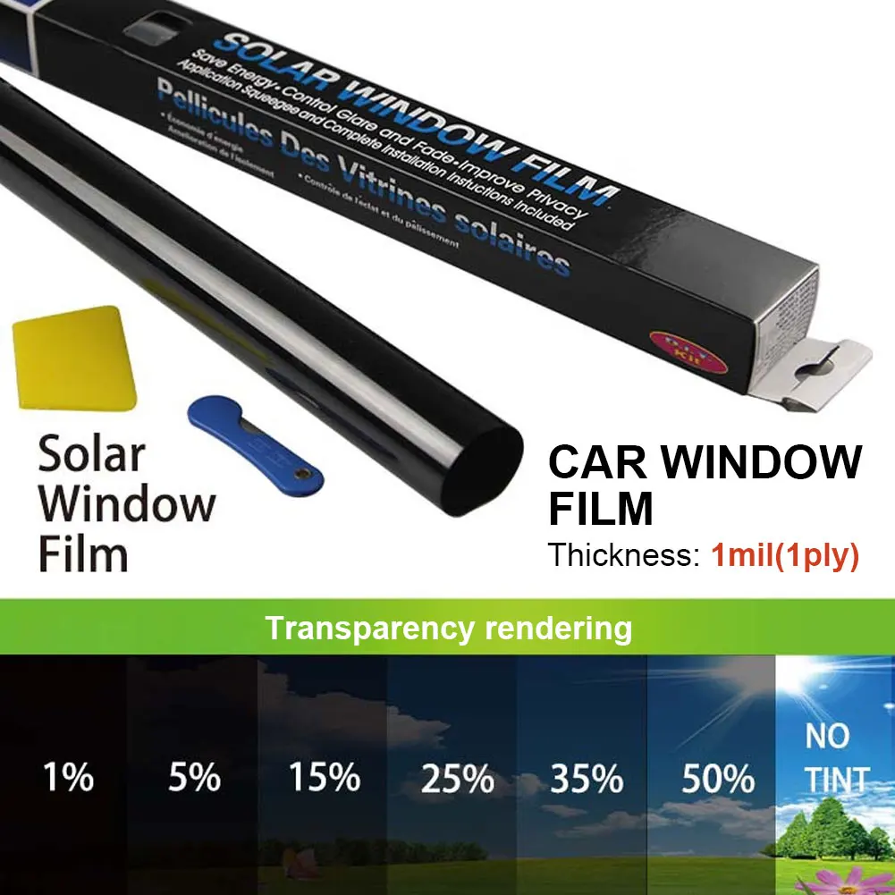 75*600cm Car Window Black Flim Privacy  Bloc Auto Home Window Tinting Film Roll  - $88.98