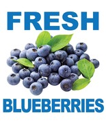 Fresh Blueberries Vinyl Decal Concession Produce Stand Indoor or Outdoor - €4,24 EUR+