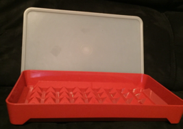 Vintage Tupperware hot dog/lunch meat/bacon keeper 1292-7 with lid - £6.98 GBP