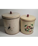 2 Maid of Honor Canisters Robin with Cherries - $20.00