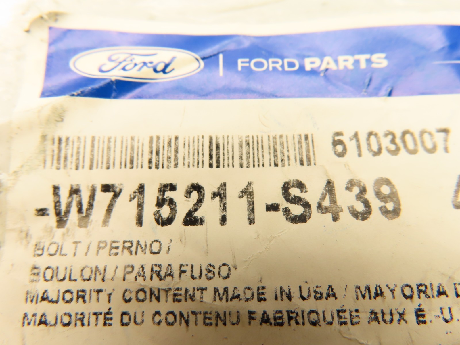 Ford W715211-S439 Engine Mount Bolt 4 Pack Item image 4