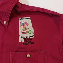 Tri Mountain Decatur Works Men's Red Cotton Button-Down Collar Shirt Size Medium image 5