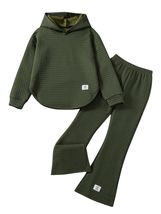 SOLY HUX Girl's Waffle Knit Hoodie Set 2PC Army Green Size 8Y - $125.74 MXN SOLY HUX Girl's Waffle Knit Hoodie Set 2PC Army Green Size 8Y - $125.74 MXN