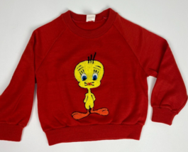 Tweety Bird Sweatshirt Kids Size M (4-6) Vintage 80s - $15.08