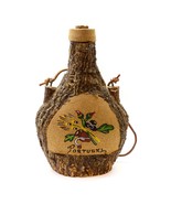 Decanter Liquor Bottle Tree Bark Cork Covered  Souvenir Portugal Vintage... - £19.61 GBP