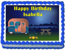 I Love Camping Edible Cake Topper Party Edible Cake Image Decoration Sug... - £9.76 GBP+