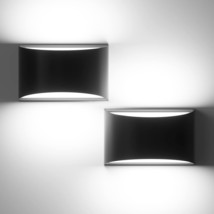 Modern Wall Sconce Set Of 2 -White 4500K 10W Led Wall Sconce Indoor, Outdoor Ip6 - £59.14 GBP