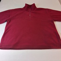 American Fleece Collection Men's Red 1/4 Zip Pullover Sweatshirt Long Sleeve XL image 5