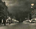 Night Time Street View Rochester Minnesota MN 1913 Vtg Postcard - $3.33