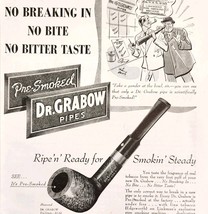 1947 Dr Grabow Tobacco Pipes Tru Grain Advertisement Vintage Smoking E8E - $24.99