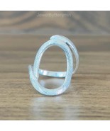 Wave Statement Ring | Sterling Silver Boho Jewelry for Women, Unique Geo... - $47.99