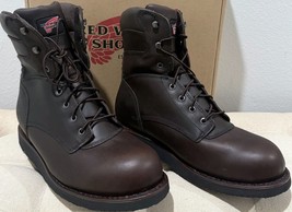 Red Wing Shoes 474 EH Men 8&quot; Leather Work Boots with Vibram Sole, Brown Size 13B - $159.95