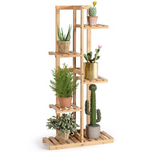 Costway 5 Tier 6 Potted Plant Stand Rack Bamboo Display Shelf for Patio ... - £58.18 GBP