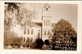 Marion Kansas Marion County Courthouse RPPC Postcard V17 - $10.95