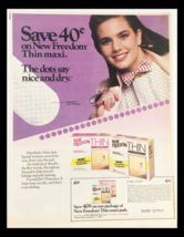 1984 Freedom Thin Maxipads Deodorant Circular Coupon Advertisement - £15.01 GBP
