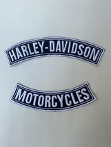 Harley Davidson Motorcycle Embroidery Patch Top H-D Bottom Motorcycle Usa Stock - £11.85 GBP