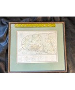 1805 Original Carte De Charleston Sud Carolina Gravé Attia Coloré Encadré - $17,304.75 MXN