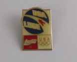 USA Luge Olympic Games &amp; Coca-Cola Lapel Hat Pin - $7.28