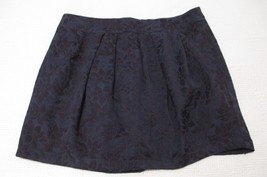 Dark Blue Short Skirt Charlotte Russ w/ Navy Leaf Design, Women&#39;s Size 10 - £11.19 GBP