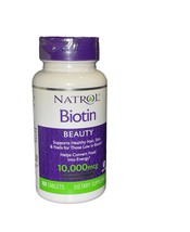 Natrol Biotin 10,000 mcg Maximum Strength Tablet  Hair - 100 Count Exp 0... - £11.72 GBP