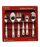Nikko Holiday Flatware 6 Piece Entertainment Set 205-06 New In Original ... - €21,55 EUR