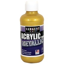 Sargent Art Metallic Acrylic Paint, 8 Ounce Liquid Metal, Gold, Non-Fadi... - $52.24