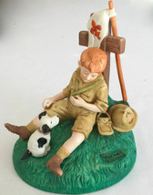 LG NORMAN ROCKWELL COLLECTOR&#39;S CLUB BOY SCOUT &quot;THE HERO-WORSHIPPER&quot; 6.5x... - £78.65 GBP