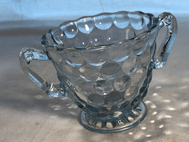 Blue Bubble Sugar Bowl Depression Glass - £15.97 GBP