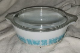 Vintage Pyrex Amish Butterprint Light Blue Small Casserole Dish W/Lid 470-C - £43.24 GBP