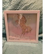 UNICORN PINK DREAM BIG INSPIRATIONAL wall HANGING  - €12,74 EUR