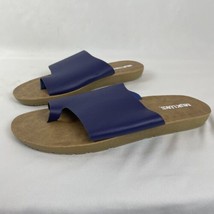 Muk Luks Sandals Artsy Boho Blue Slides Bohemian Island Travel Women&#39;s Size 10 - £14.58 GBP
