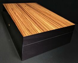 Elie Bleu Zebrawood Humidor 110 count Made in France NIB image 2