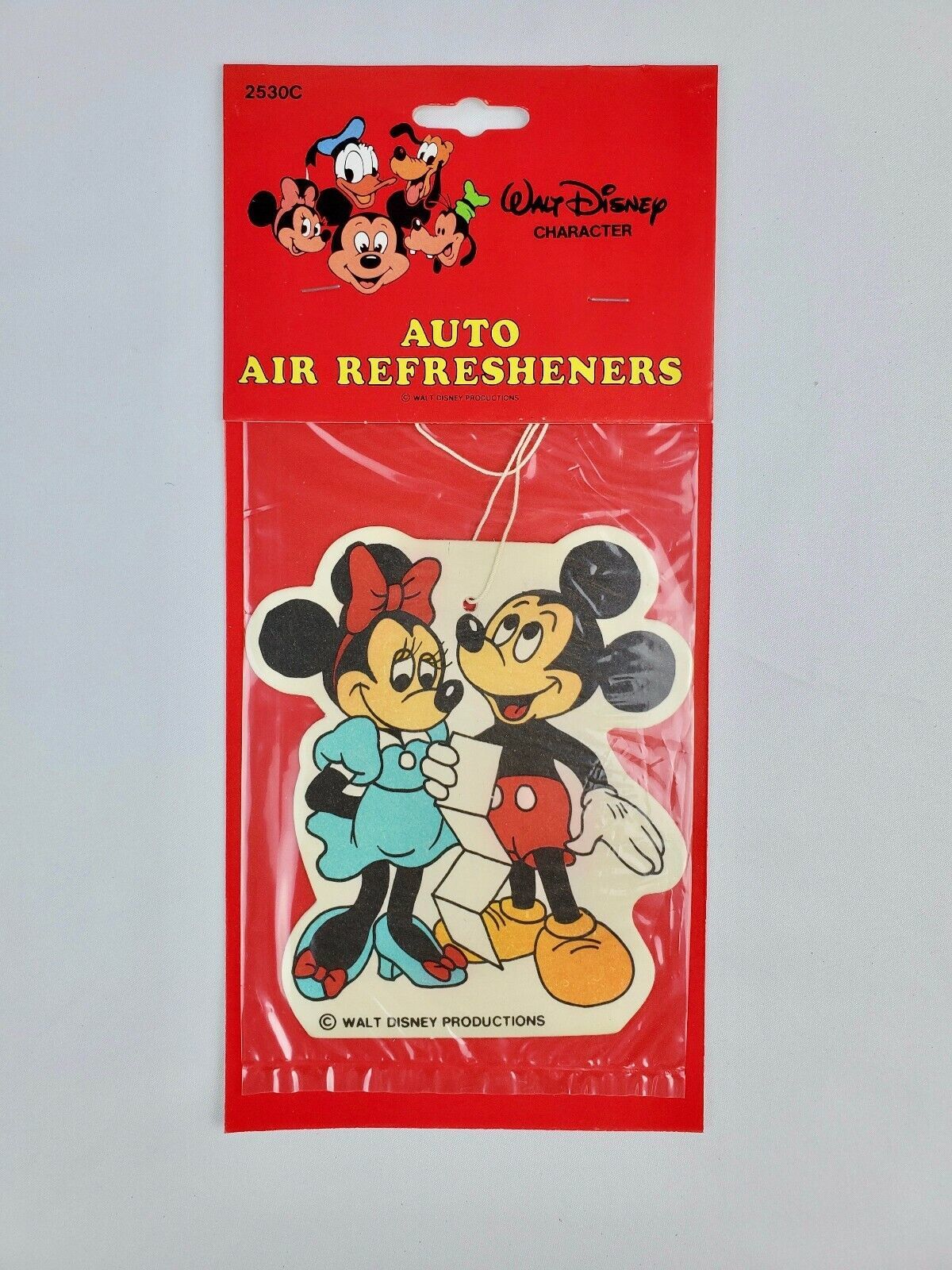 1980's Vintage Walt Disney Mickey & Minnie Mouse Car Air Freshener Larger - £10.11 GBP
