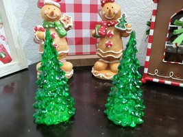 Christmas MINI LIGHT UP Acrylic Christmas Trees Tabletop Tier Tray Decor... - $18.99