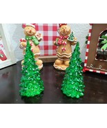 Christmas MINI LIGHT UP Acrylic Christmas Trees Tabletop Tier Tray Decor... - $18.99