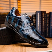 genuine alligator sneaker Shoes Unique rustic finish Vulcan Rustic Navy image 6