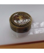 Cloisonne Enamel Cupid/Floral Pill/Trinket Box