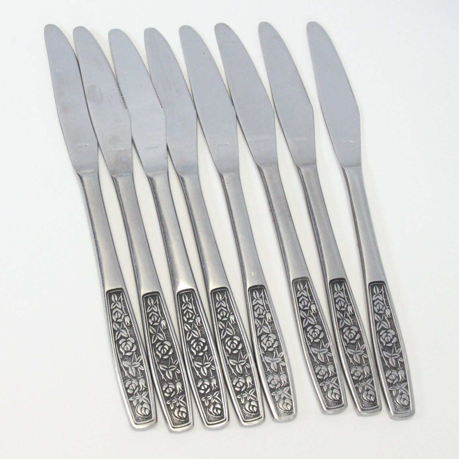 Primary image for Interpur INR28 Dinner Knives 8 5/8" Lot of 8 Stainless