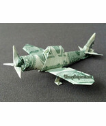 Money Origami AIRPLANE ZERO Jet Fighter Dollar Military Air Force Aircraft Jet - $85.00