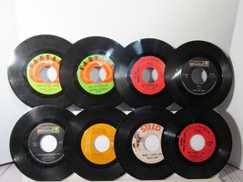 Records 45s Mixed Set Of 8 Sleeved &quot;These Eyes, One, Down On The Corner&quot; - £20.36 GBP